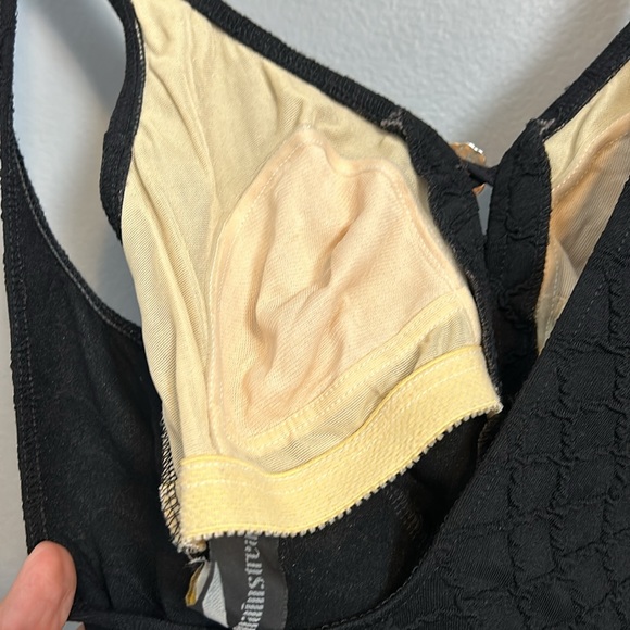 Vintage Black one piece swimsuit with gold tone buttons size small - Picture 7 of 15